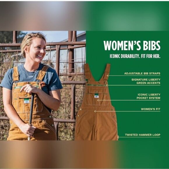 Vintage Liberty Blue Denim Bib Overalls Size 36 - Picture 4 of 15